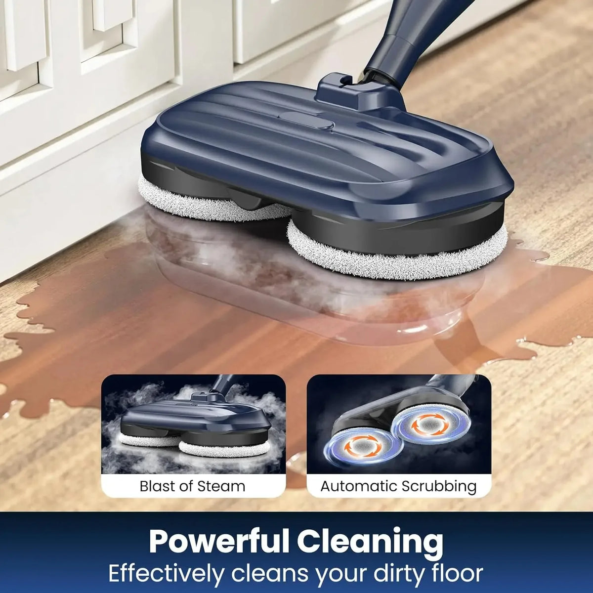 Inse VM6 Lightweight Steam Mop With Rotating Pad For Floors