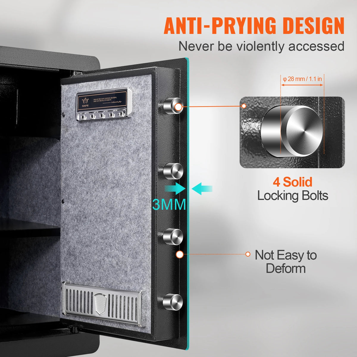 SucceBuy Digital Fingerprint Electric Safe With Fireproof Security Cabinet