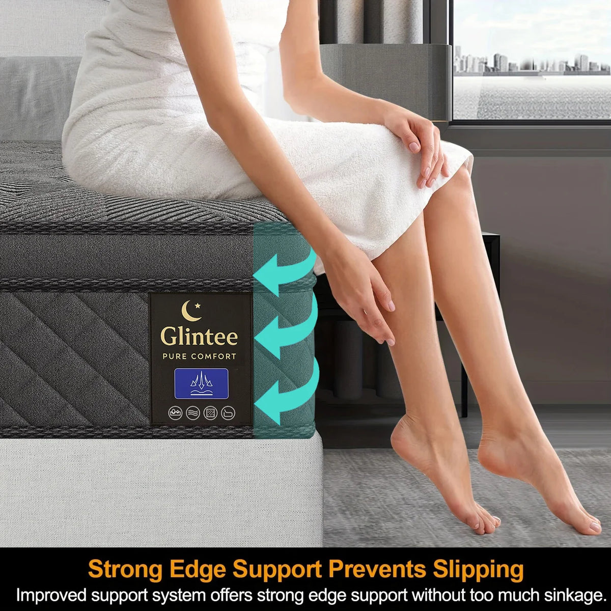 Layroad Medium Firm Gel Infused Memory Foam Mattress