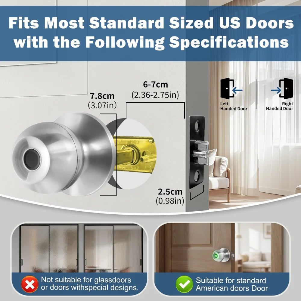 YFK Smart Fingerprint Door Lock Bluetooth Keyless Entry Auto Lock