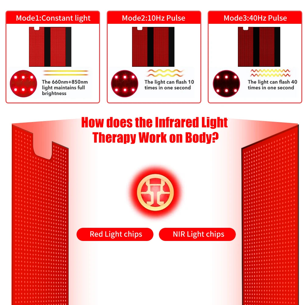 Full Body LED Infrared Light Sleeping Bag for Relaxation