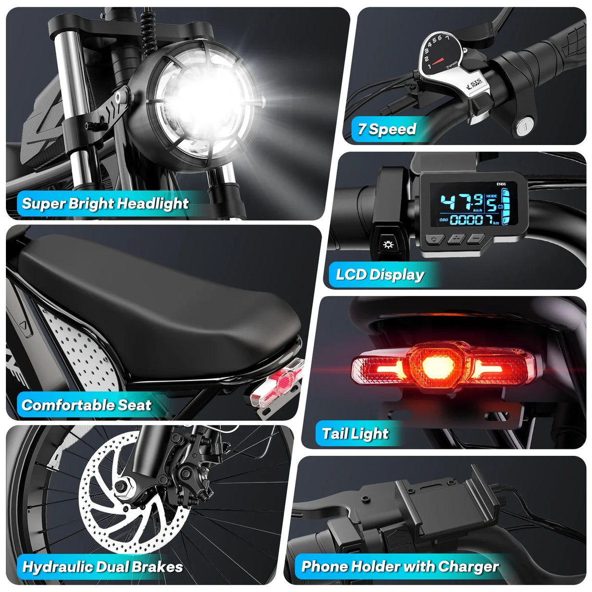 YVY K20 Lite Fat Tire Electric Bike For Adult Trails