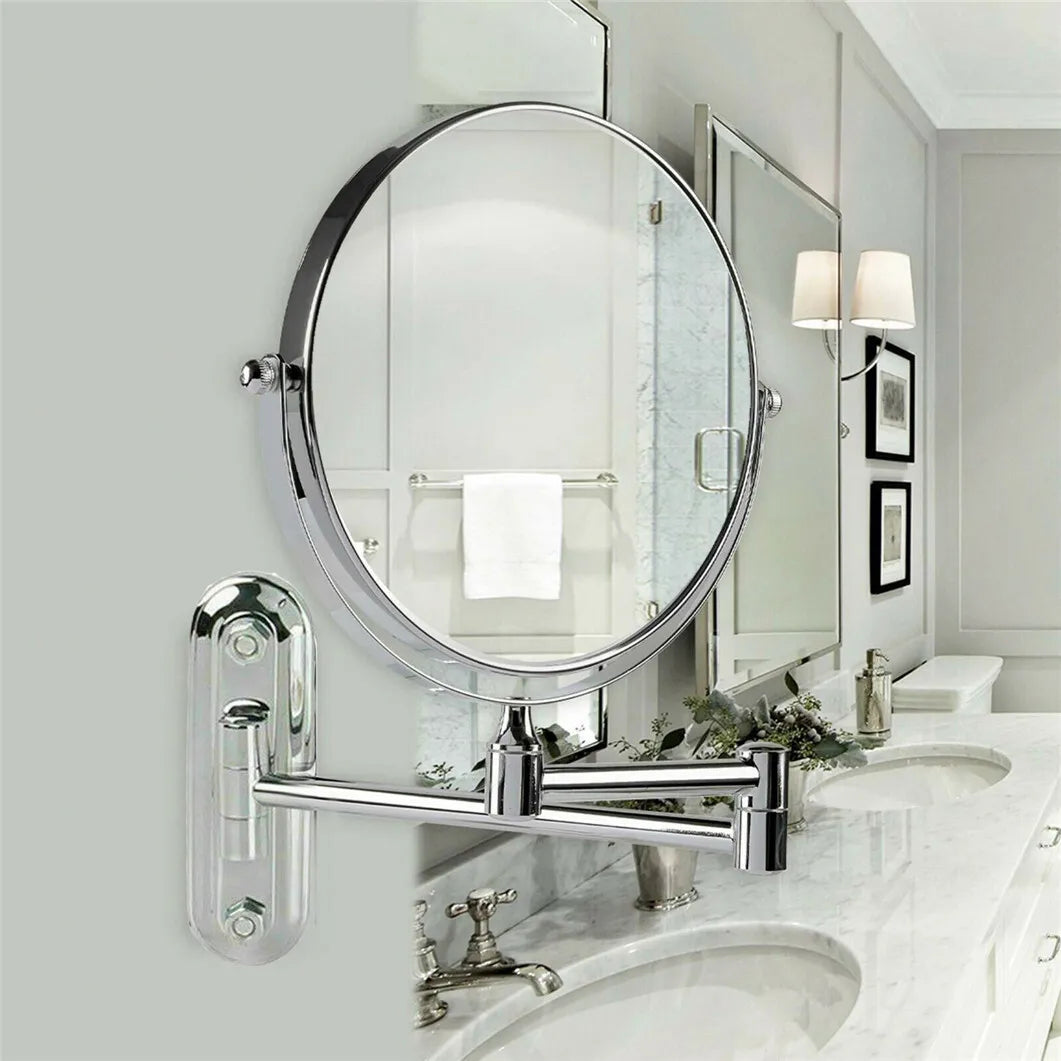 BORWART 10X Magnifying Swivel Wall Mounted Double Sided Vanity Mirror