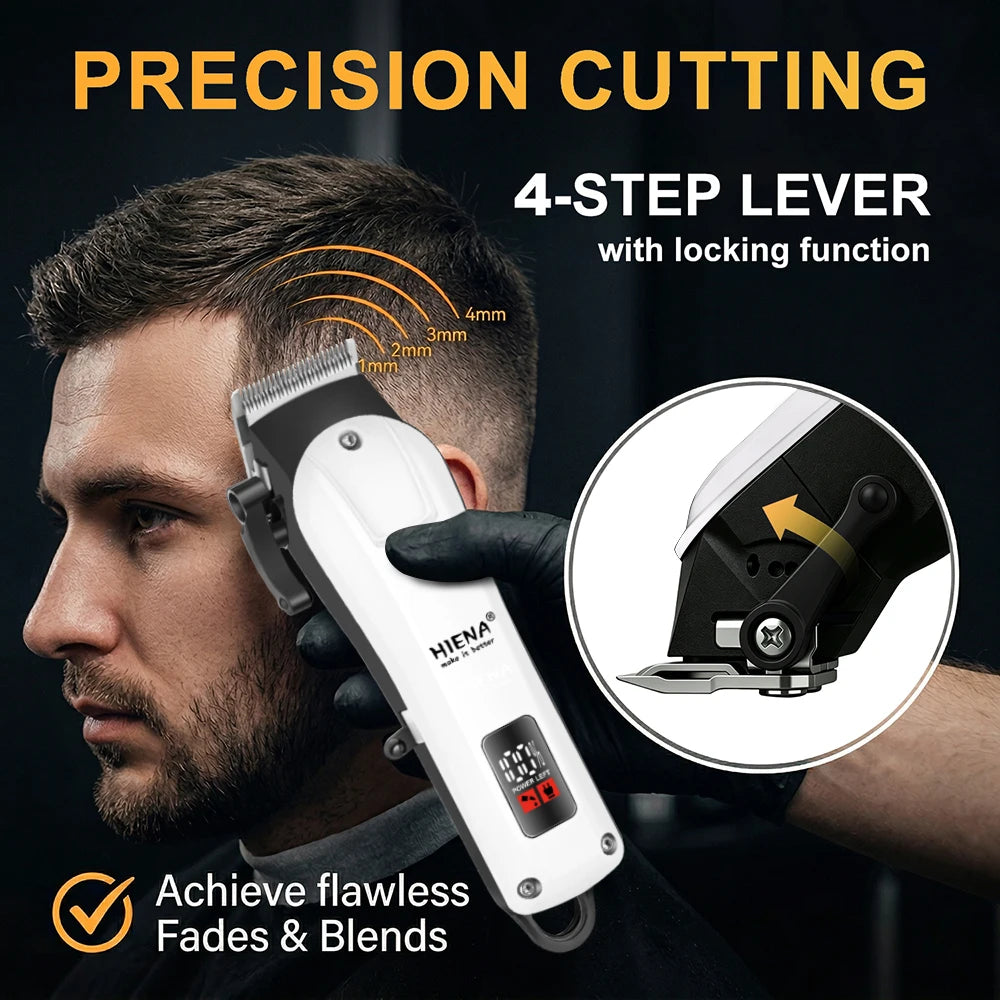 HIENA Rechargeable Hair Clippers And Trimmer Set Professional Grooming Kit