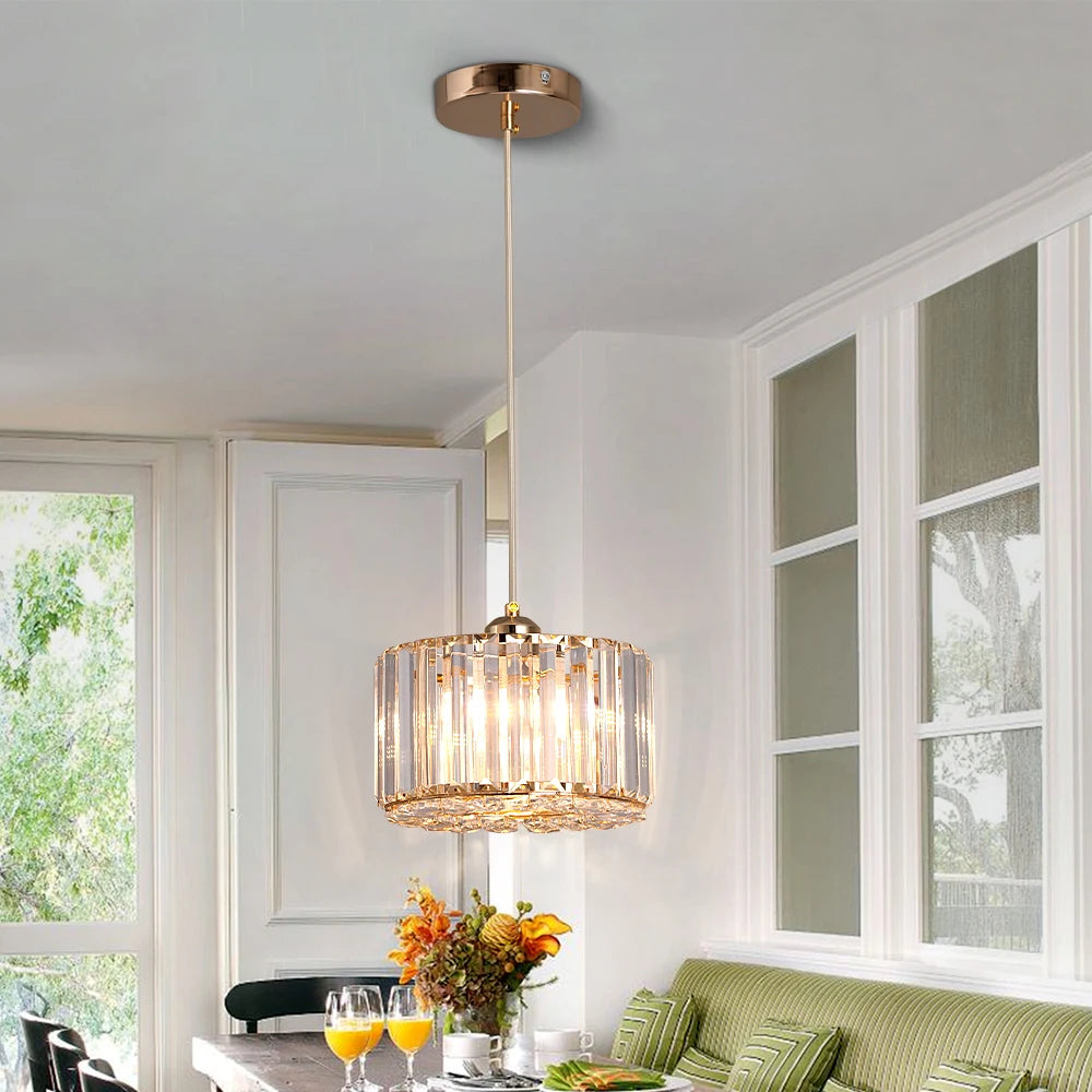 GreeLustr Modern Acrylic Led Pendant Light With Iron Frame
