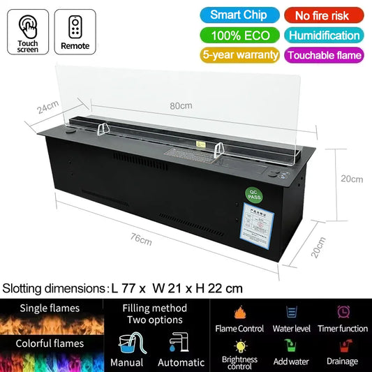 Aflyever 3D Atomization Fireplace For Modern Home And Room Decor