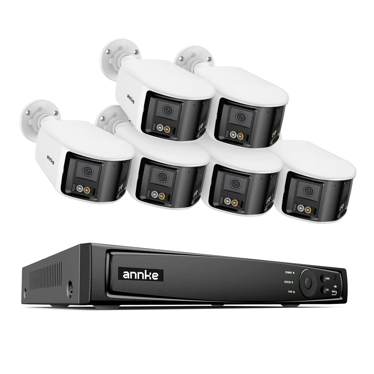 Annke 8mp 4k 180 Panoramic Dual Lens Cctv Camera System
