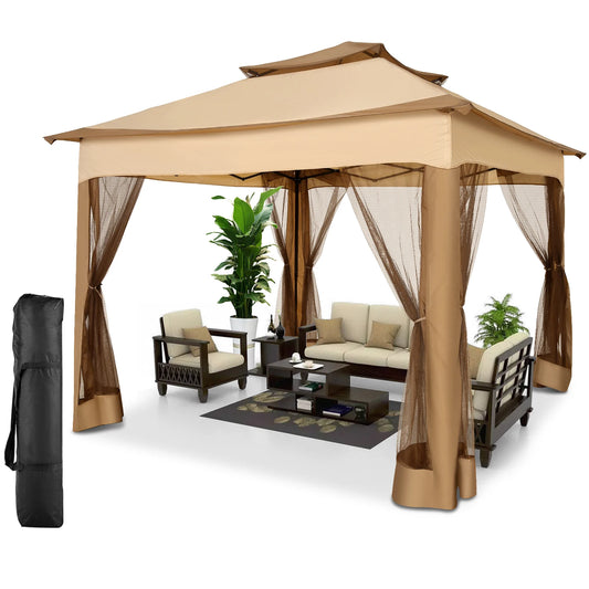 Tooluck Pop Up Gazebo With Mosquito Netting And Double Ventilation