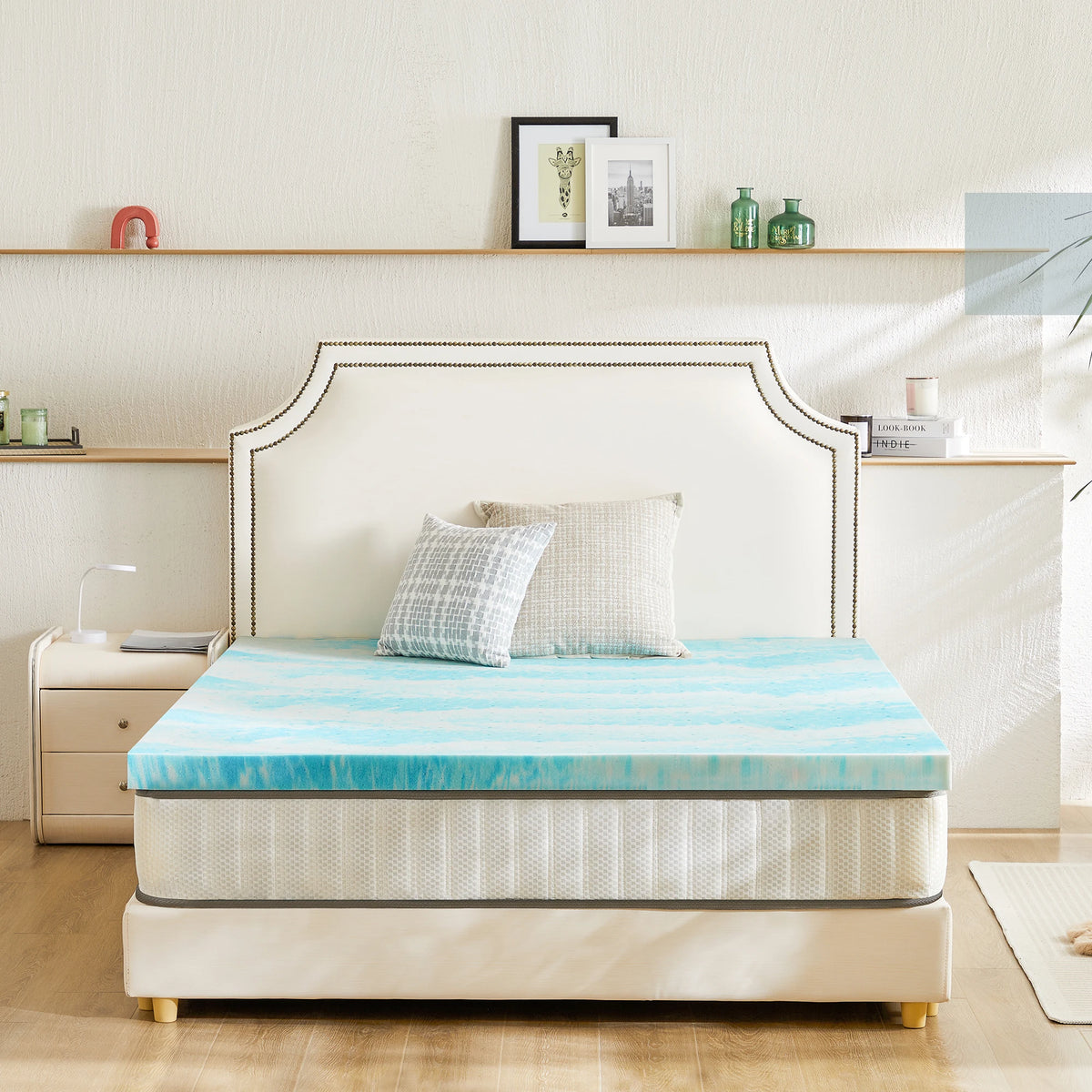 JHK Premium Comfort Latex And Polyester Mattress Topper