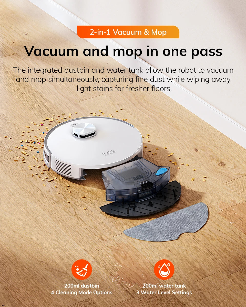 ILIFE Robot Vacuum Cleaner With Laser Navigation And 10000Pa Suction