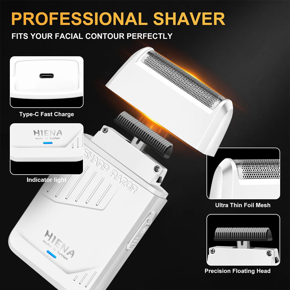 HIENA Rechargeable Hair Clippers And Trimmer Set Professional Grooming Kit