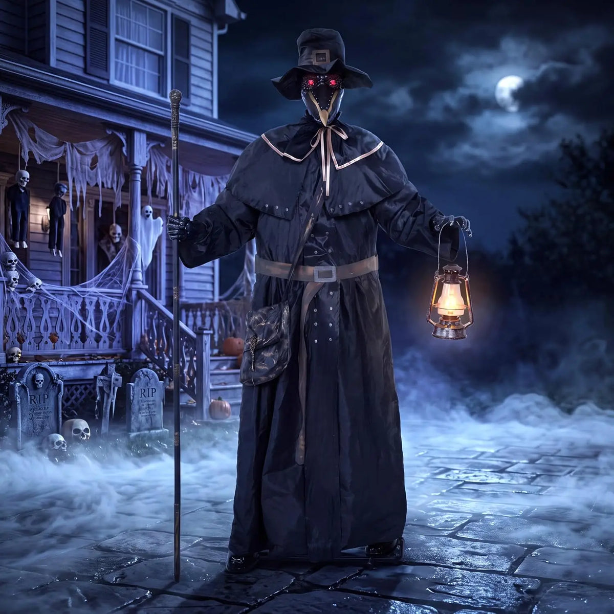 Joyfy Halloween Animatronic Ghost Doctor With Sound Activated Effects