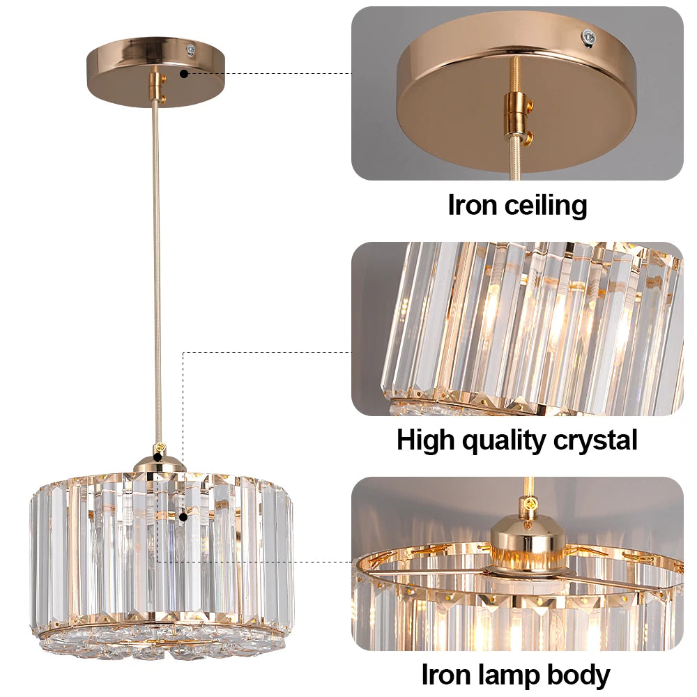 GreeLustr Modern Acrylic Led Pendant Light With Iron Frame