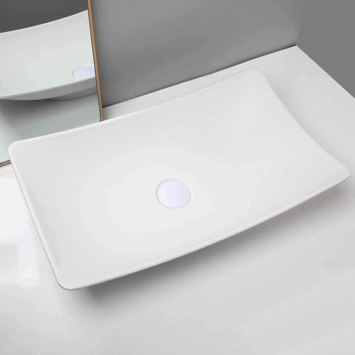 Mekkhala Stone Resin Countertop Vessel Bathroom Sink