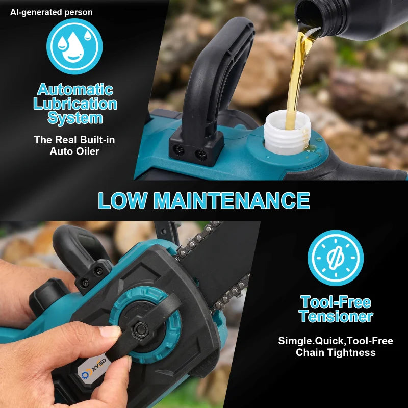 XYSD Cordless Electric Chainsaw With Dual Batteries For Tree Trimming