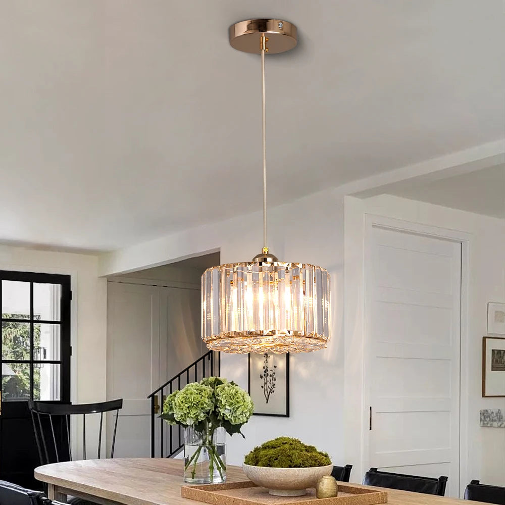 GreeLustr Modern Acrylic Led Pendant Light With Iron Frame