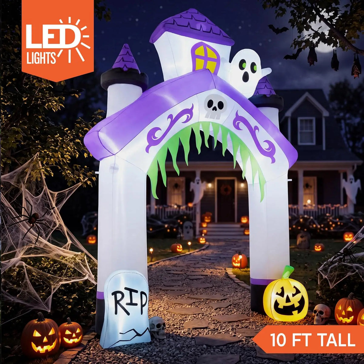 Joyfy Halloween Haunted House Castle Archway Inflatable Decoration