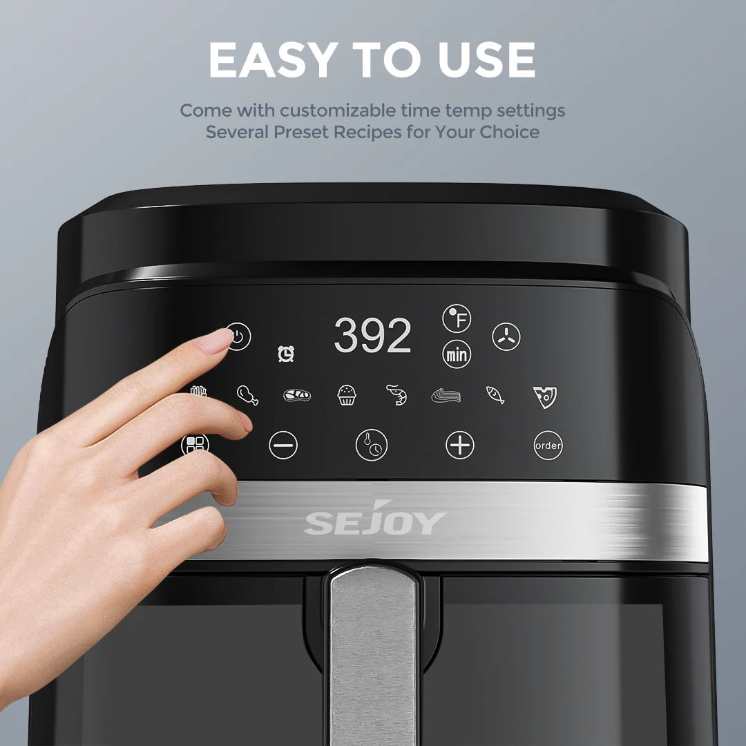 Sejoy Multifunction Air Fryer Oven For Roasting Baking And Dehydrating