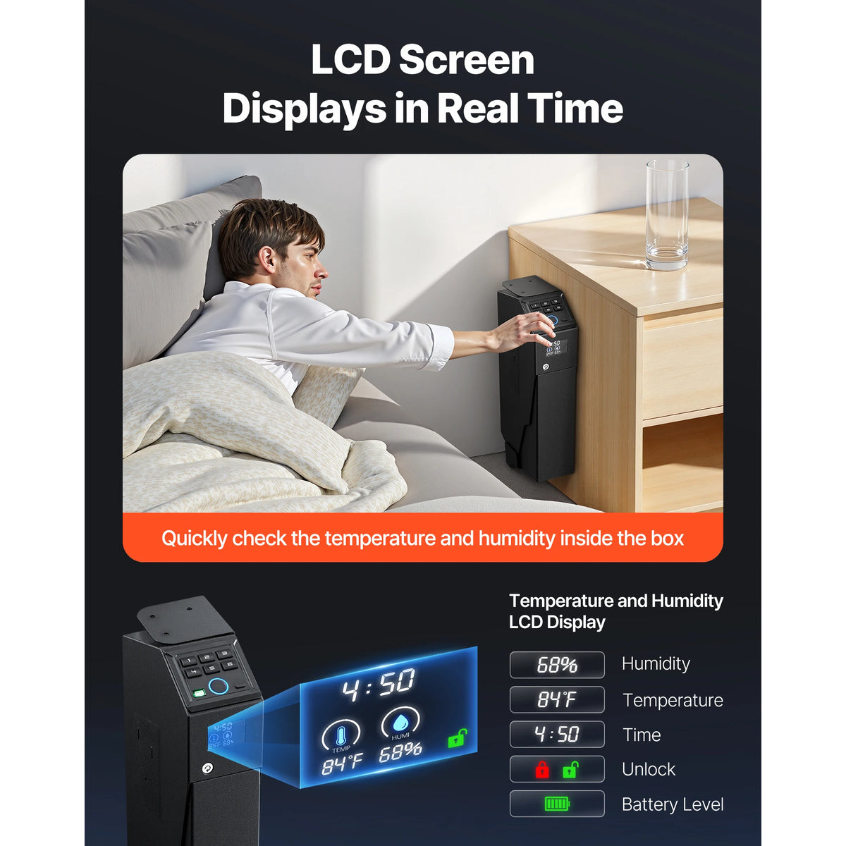 Quick Access Biometric Gun Safe With Led Digital Lock