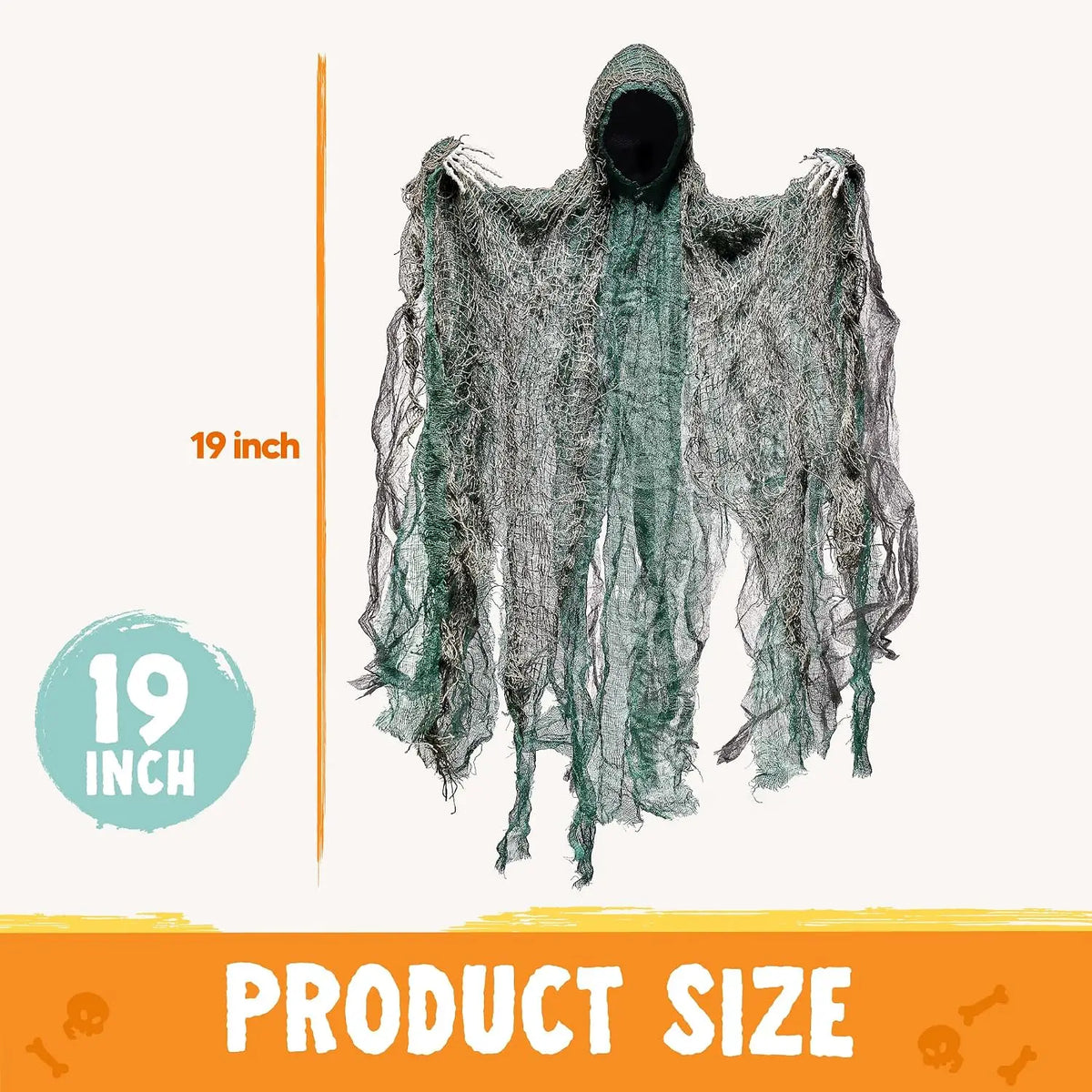 Hanging Faceless Grim Reaper Ghost Decoration Set for Halloween Parties