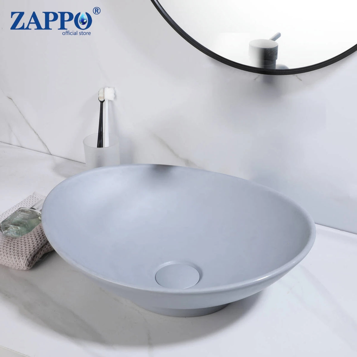Mekkhala Stone Resin Countertop Vessel Bathroom Sink