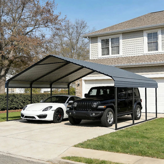 Kaliti Heavy Duty Galvanized Steel Multi Car Canopy Shelter