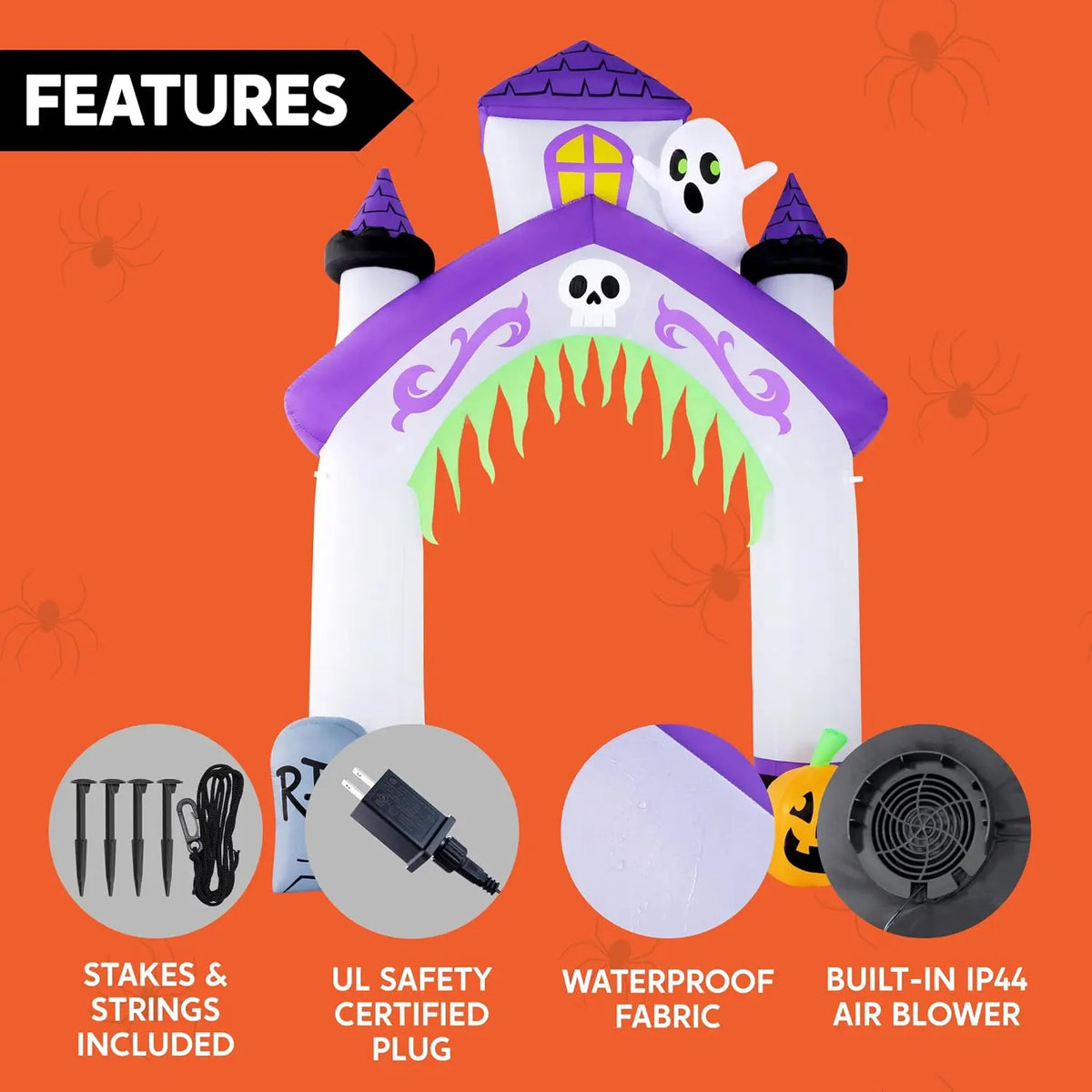 Joyfy Halloween Haunted House Castle Archway Inflatable Decoration