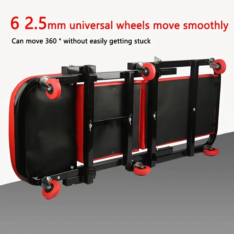 Heavy Duty Mechanic Creeper Seat With Transforming Rolling Stool Design