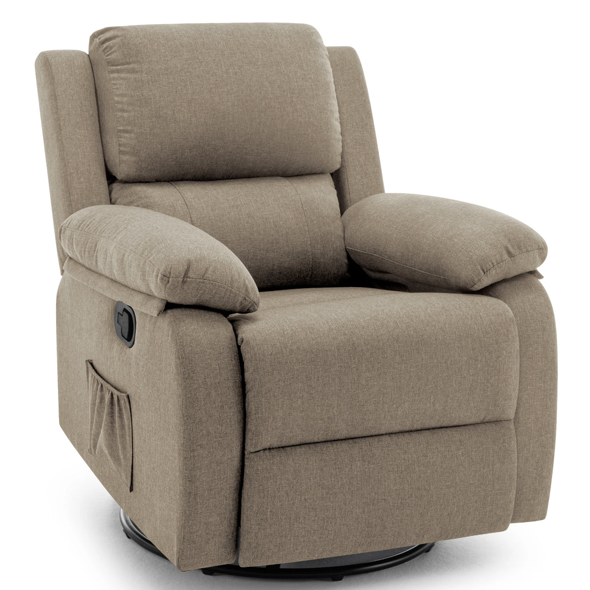 Korser Modern 360 Swivel Rocker Chair Upholstered Fabric Recliner