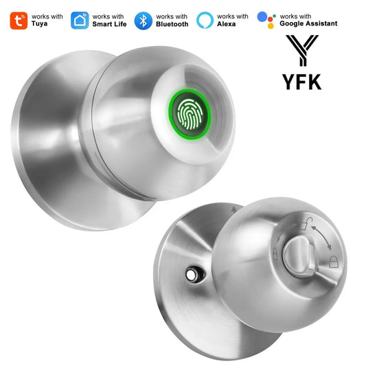 YFK Smart Fingerprint Door Lock Bluetooth Keyless Entry Auto Lock