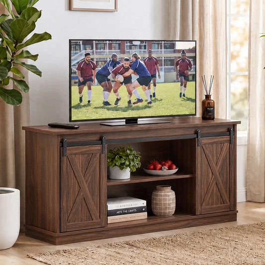 MCQ Wooden TV Console Cabinet Storage Shelves Living Room Furniture