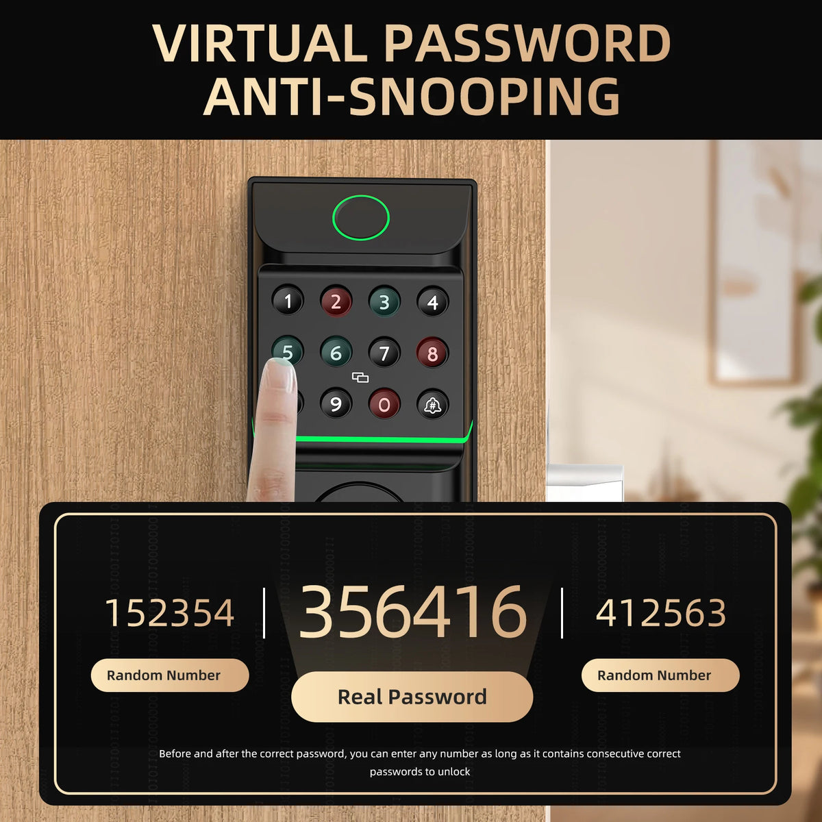 Viladepot Smart Keyless Entry Door Lock With Fingerprint Access