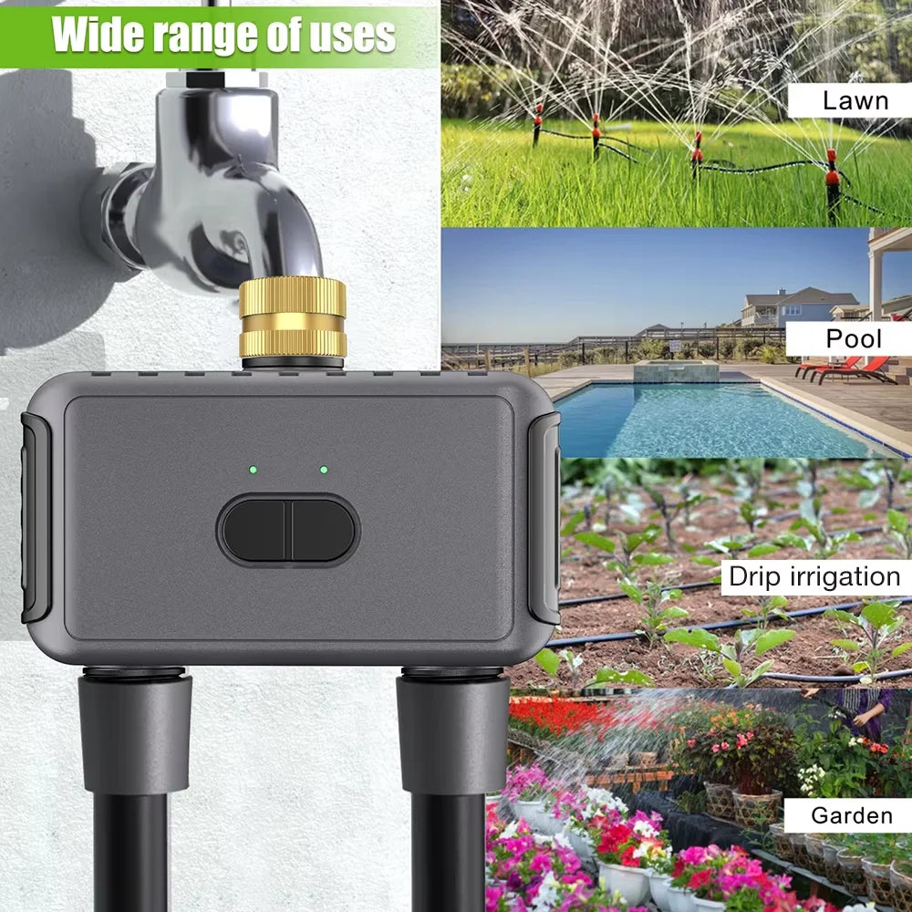 Insoma Wifi Direct Automatic Water Timer Garden Irrigation Dual Hose