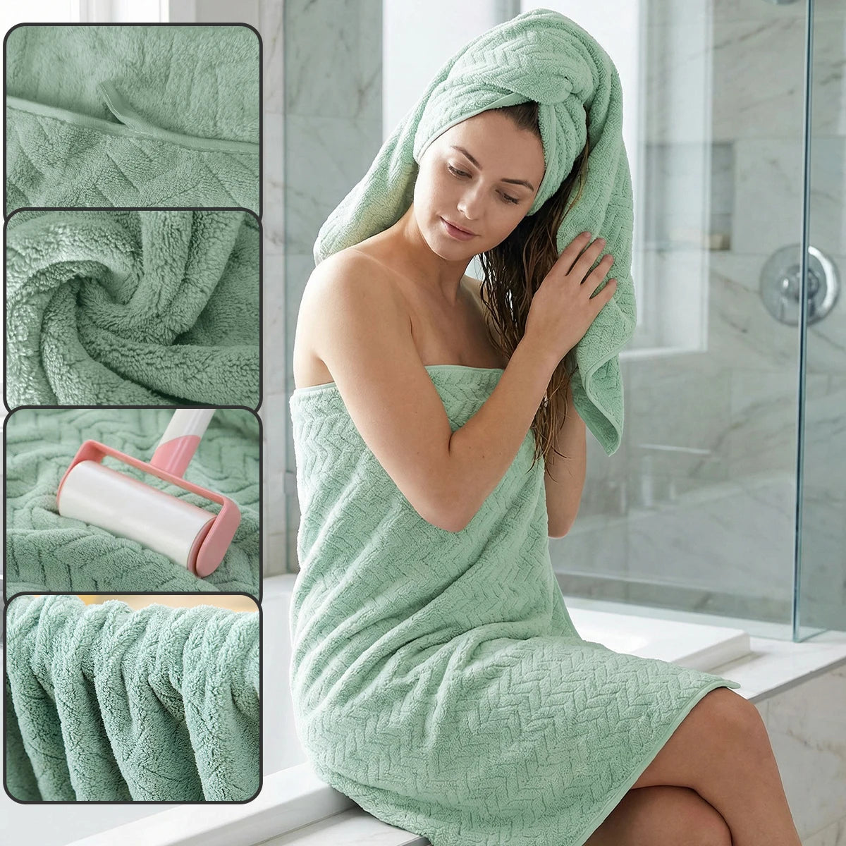 Premium 12 Piece Microfiber Bath Towel Set For Bathroom Use