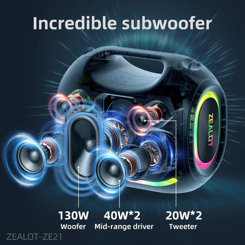 Zealot Wireless Bluetooth Speaker Waterproof Portable HiFi Sound System