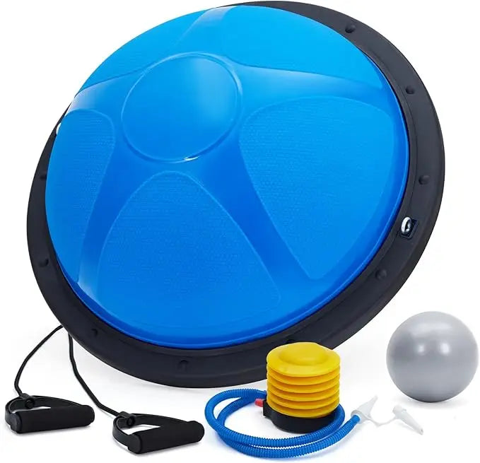 Half Balance Ball Trainer With Non Slip Base And Bands