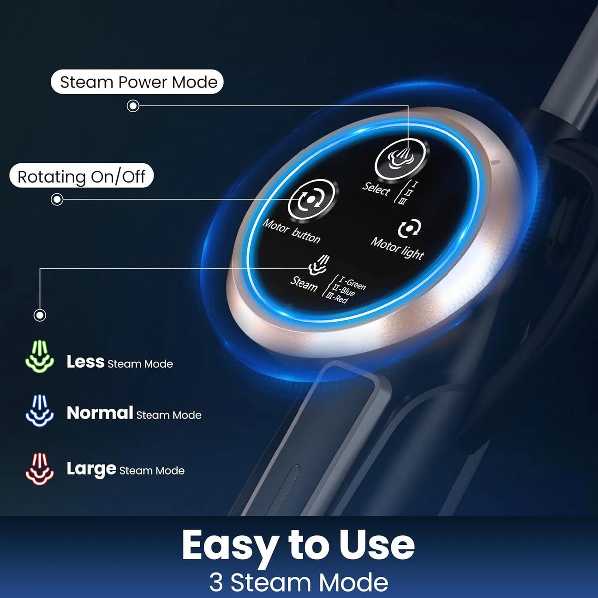 Inse VM6 Lightweight Steam Mop With Rotating Pad For Floors