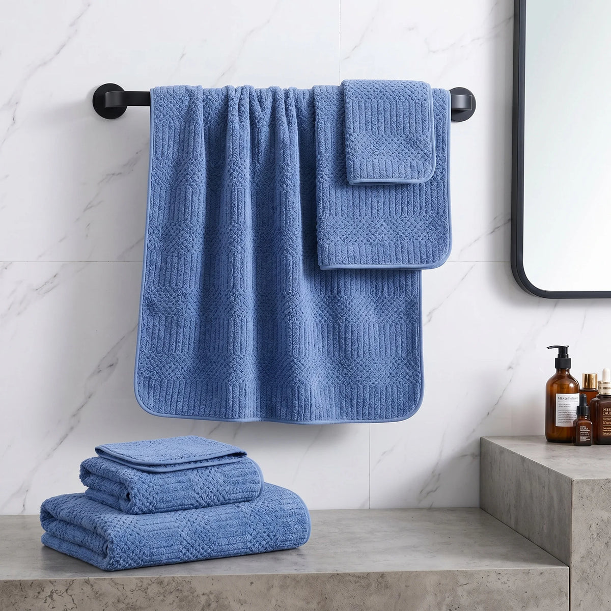 Premium 10 Piece Coral Fleece Towel Set With Excellent Absorbency