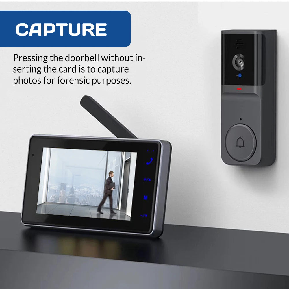 Wireless Video Doorbell With Two Way Talk And Night Vision
