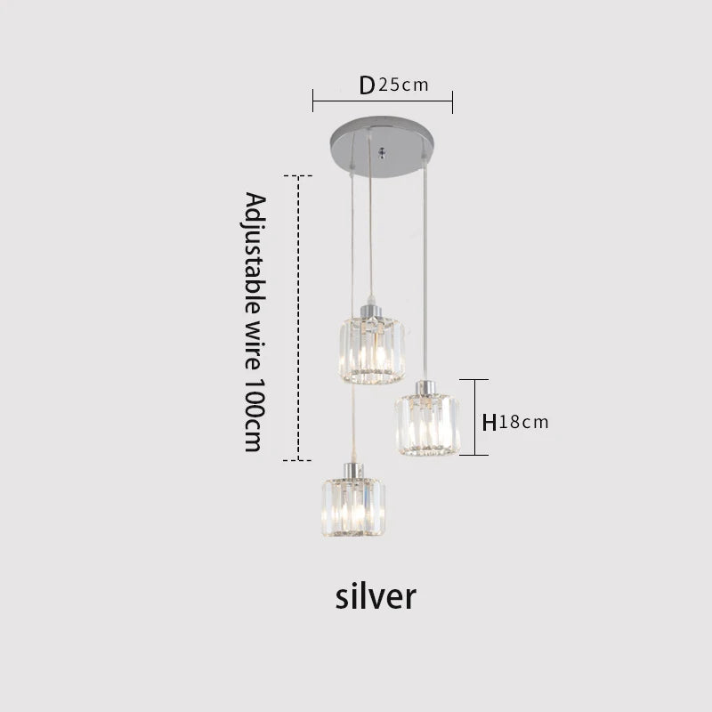 Vetrulus Modern K9 Crystal Ceiling Chandelier For Home Lighting