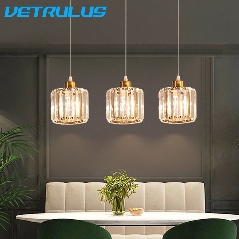 Vetrulus Modern K9 Crystal Ceiling Chandelier For Home Lighting