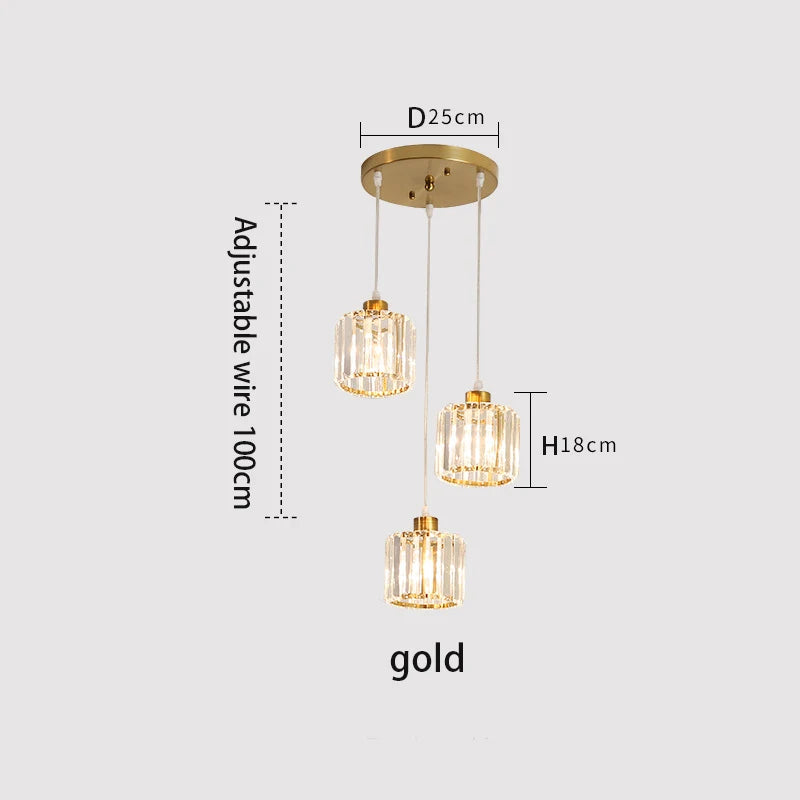 Vetrulus Modern K9 Crystal Ceiling Chandelier For Home Lighting